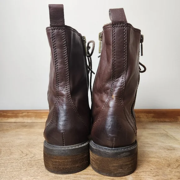 Lucky Brand LK-NOLINA Brown Leather Ankle Boots Size 9.5 Womens - Picture 4 of 10